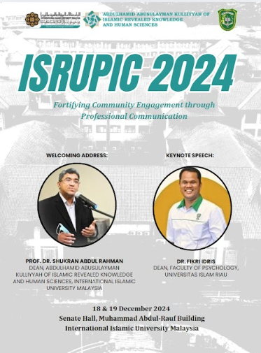 INTERNATIONAL SEMINAR ON THE ROLES OF UNIVERSITY RESPONDING TO PSYCHOSOCIAL ISSUES IN THE COMMUNITY 2024 (ISRUPIC 2024)