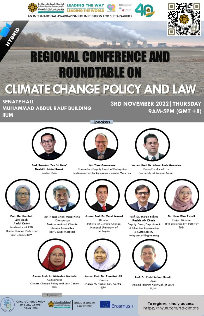 Erasmus, , Climate Change Policy and Law Centre, AIKOL IIUM