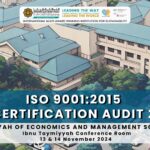 ISO 90012015 RE-CERTIFICATION AUDIT 2024