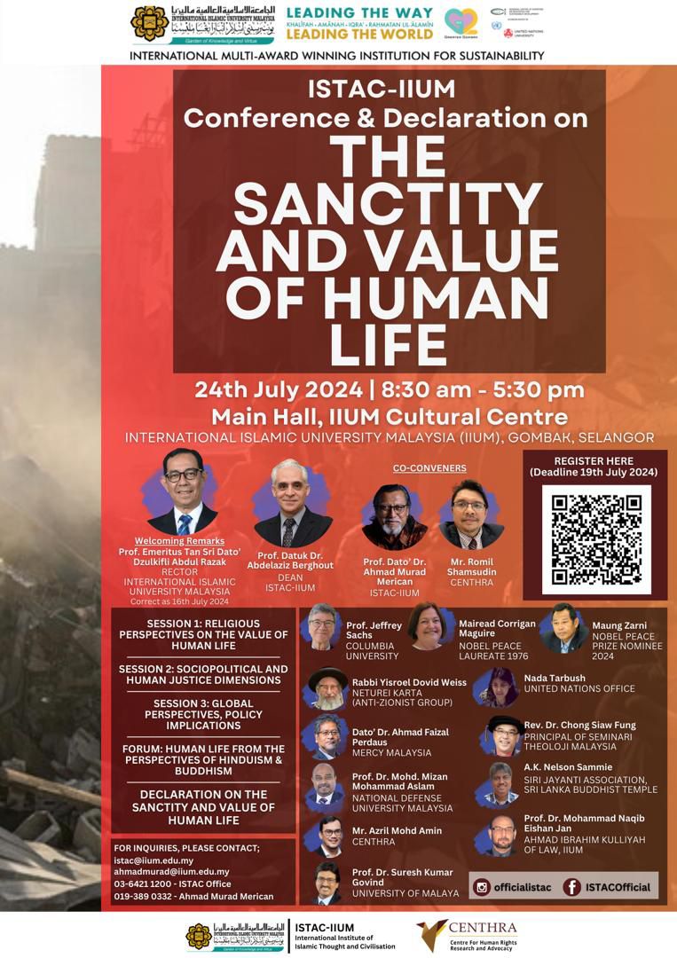 ISTAC-IIUM Conference & Declaration on The Sanctity and Value of Human Life