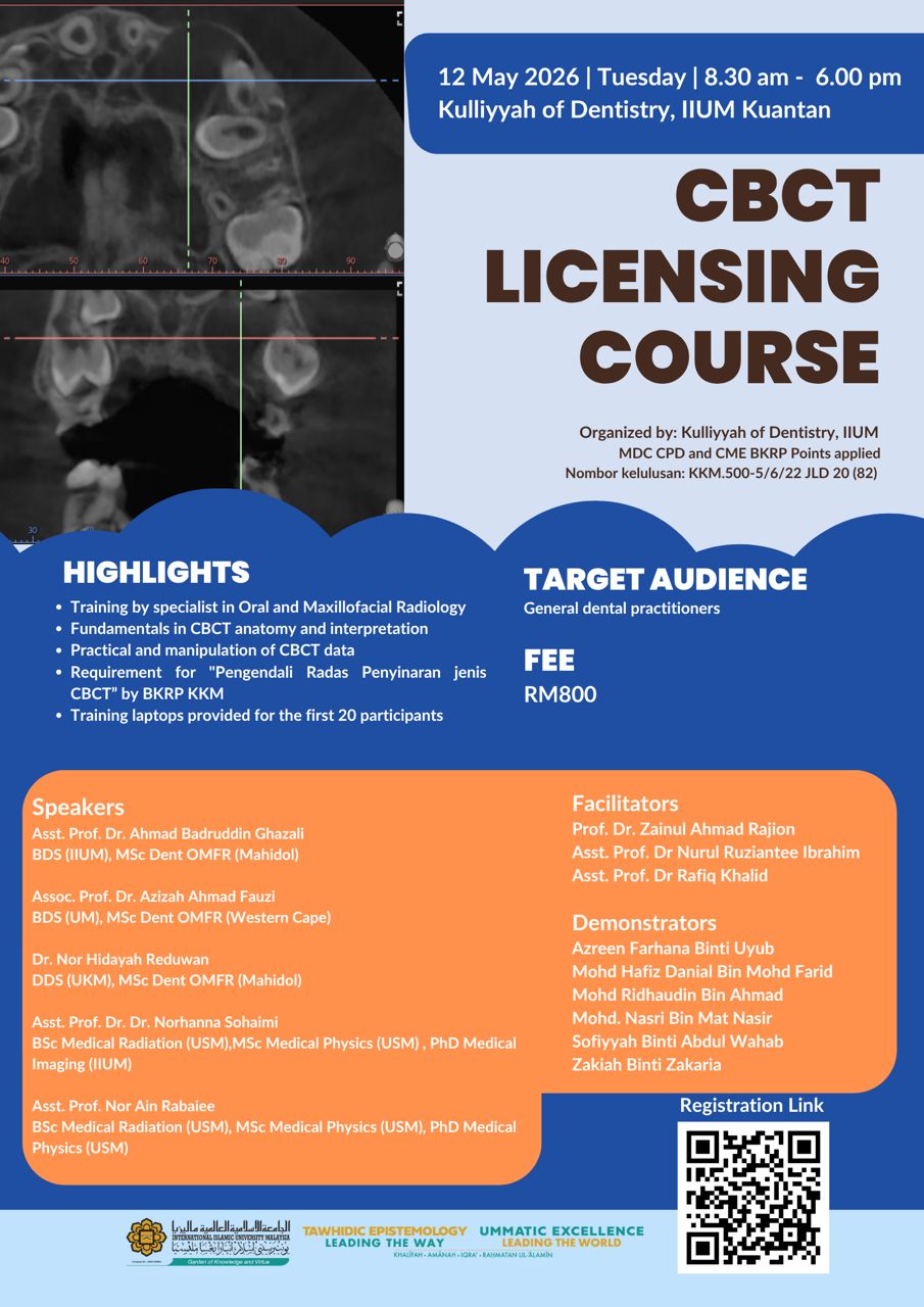 CBCT LICENSING COURSE – Kulliyyah of Dentistry