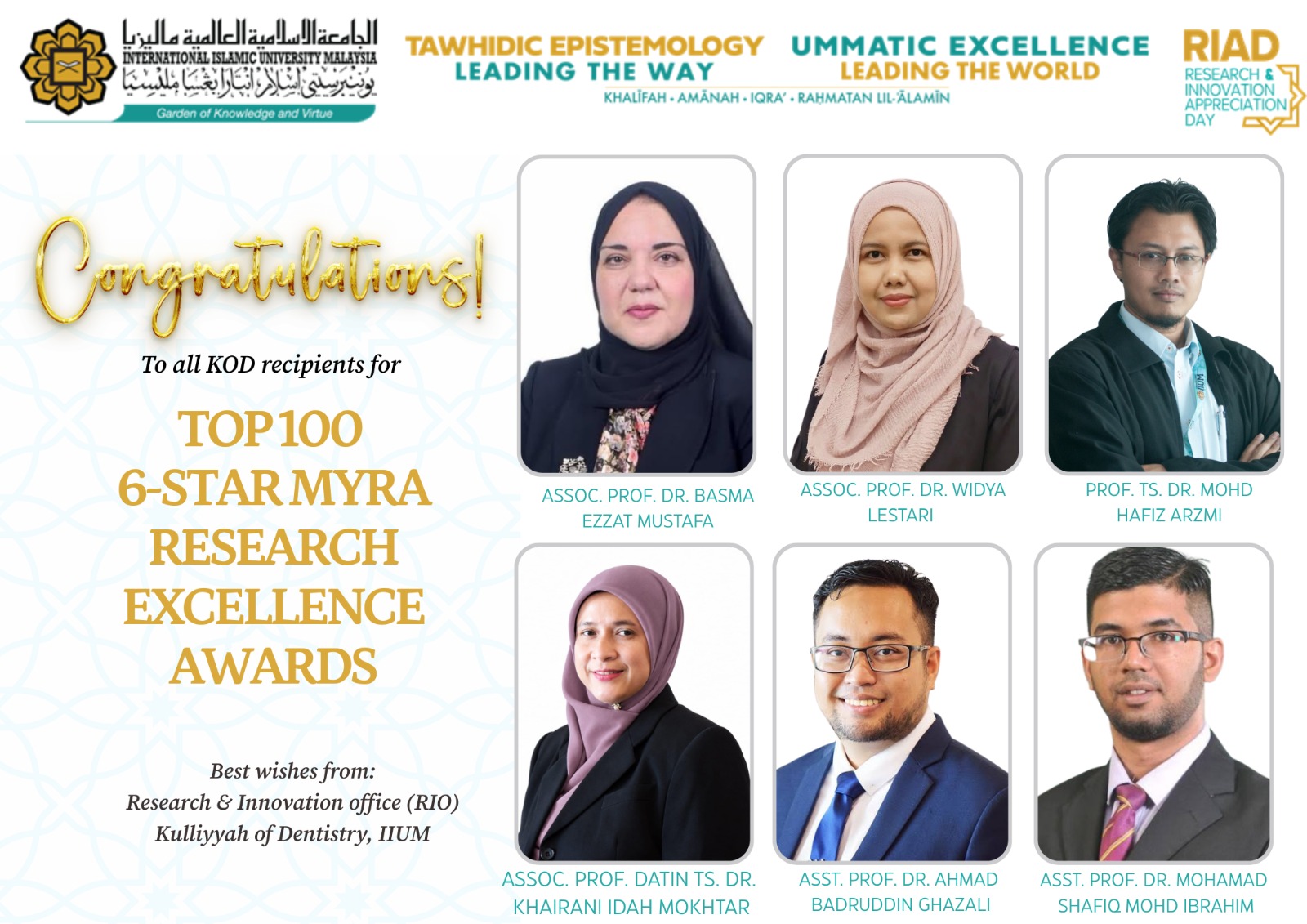 HEARTIEST CONGRATULATIONS TO OUR KOD WINNERS AND THE ENTIRE KOD FAMILY.
