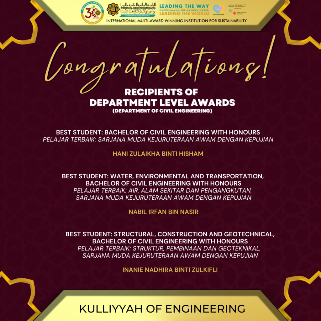 DEPARTMENT LEVEL AWARDS ( CIVIL)