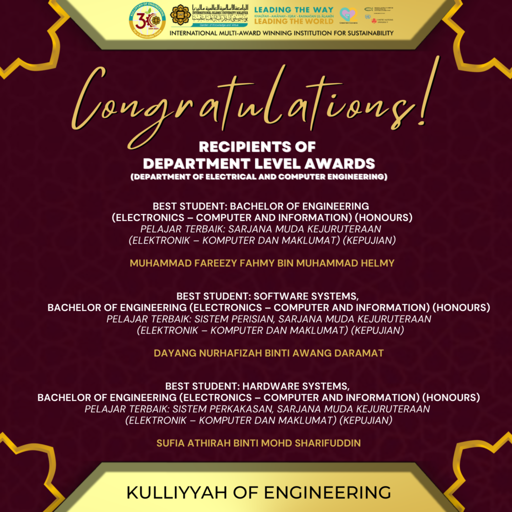 DEPARTMENT LEVEL AWARDS ( ECE)