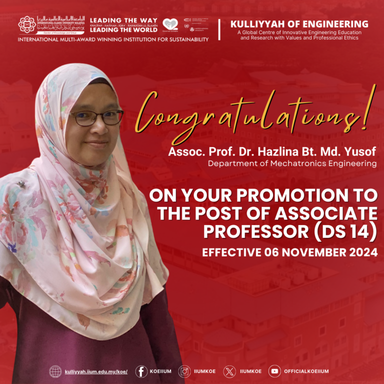 Promotion Assoc. Prof. Dr. Hazlina Bt. Md. Yusof