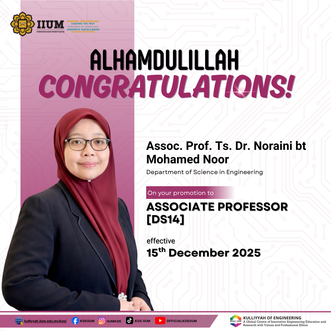 Academic Promotion - Assoc. Prof. Ts. Dr. Noraini bt Mohamed Noor