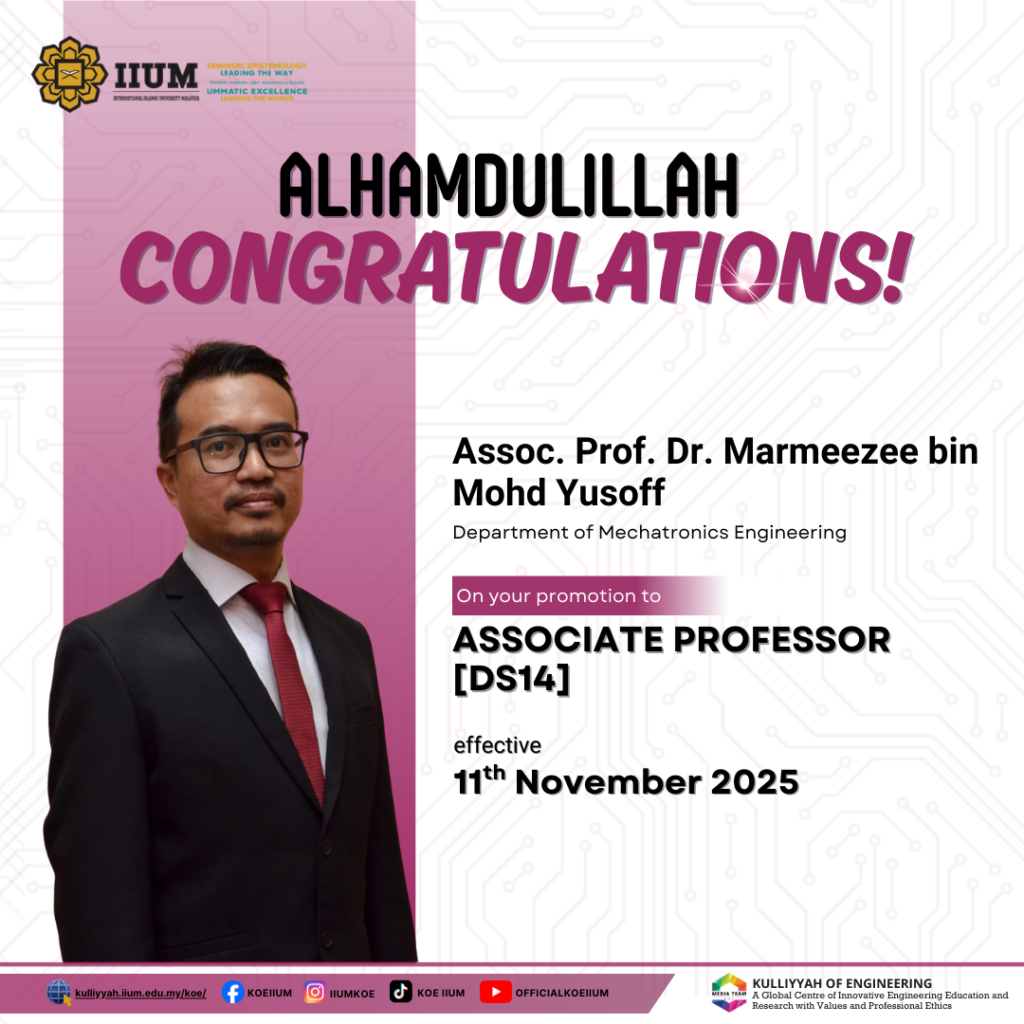 Academic Promotion - Assoc. Prof. Dr. Marmeezee bin Mohd Yusoff