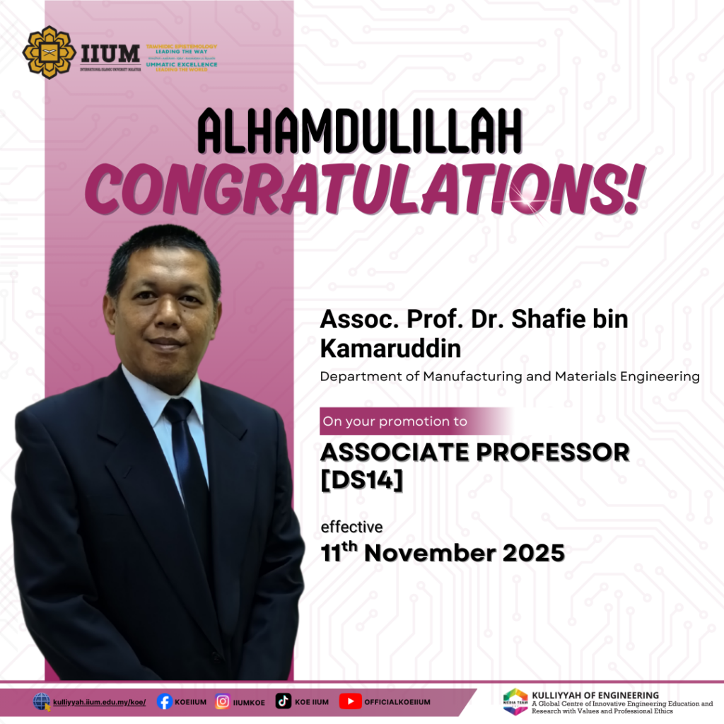 Academic Promotion - Assoc. Prof. Dr. Shafie bin Kamaruddin