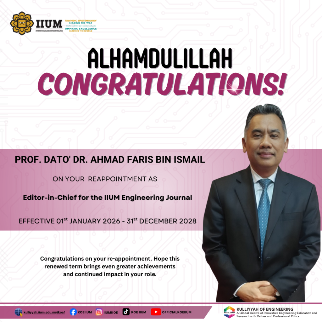 Reappointment - Prof. Dato' Dr. Ahmad Faris Ismail