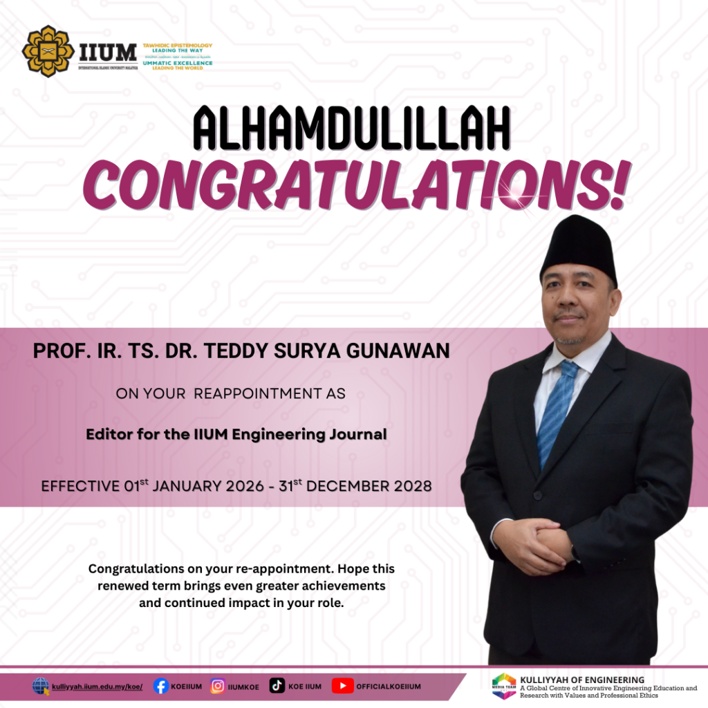 Reappointment - Prof. Ir. Ts. Dr. Teddy Surya Gunawan