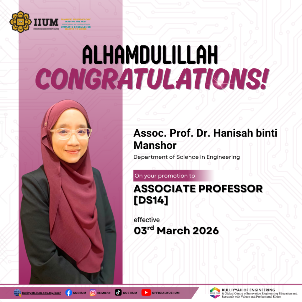 Academic Promotion - Assoc. Prof. Dr. Hanisah binti Manshor