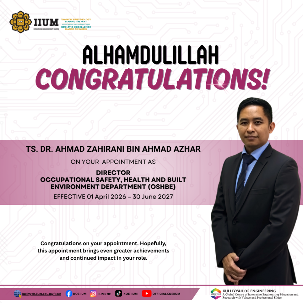 Appointment - Ts. Dr. Ahmad Zahirani bin Ahmad Azhar