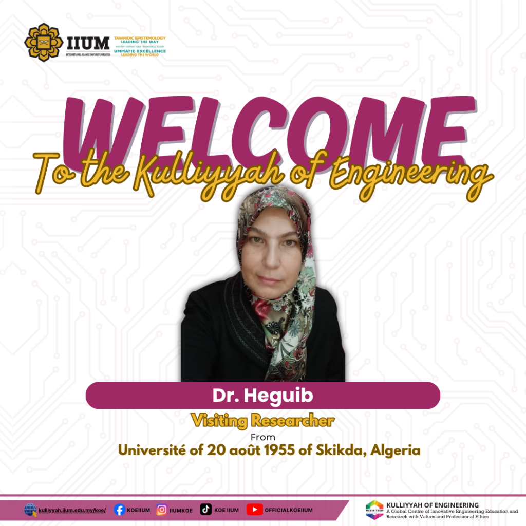 Welcome Visiting Researcher - Dr. Heguib