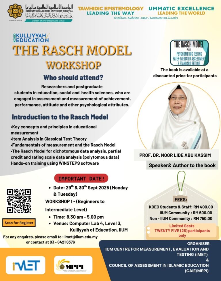 The RASCH Model Workshop