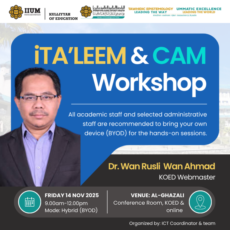 iTALEEM & CAM Workshop