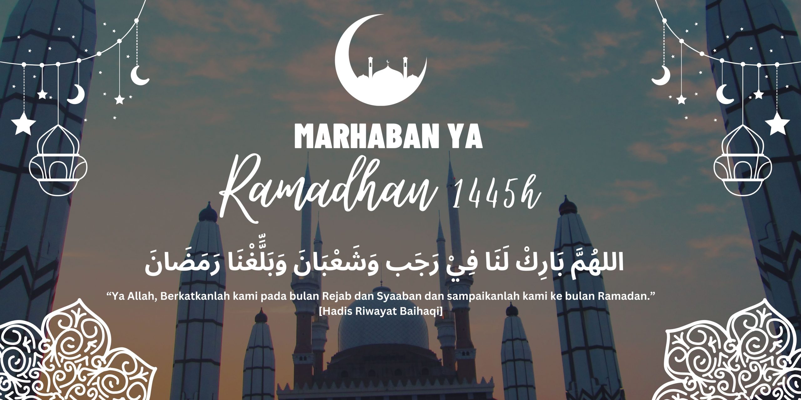 Dark Blue Pattern Elegant 3D Ramadan Kareem Greeting Banner (1)