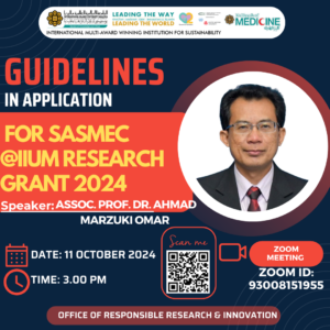 Poster Guidelines in Application For SASMEC@IIUM Research Grant 2024