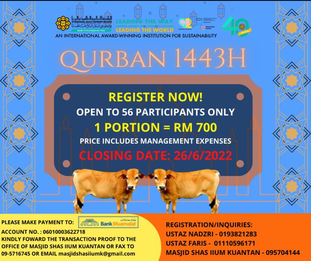 IIUM Qurban Programme 1443H/2022M