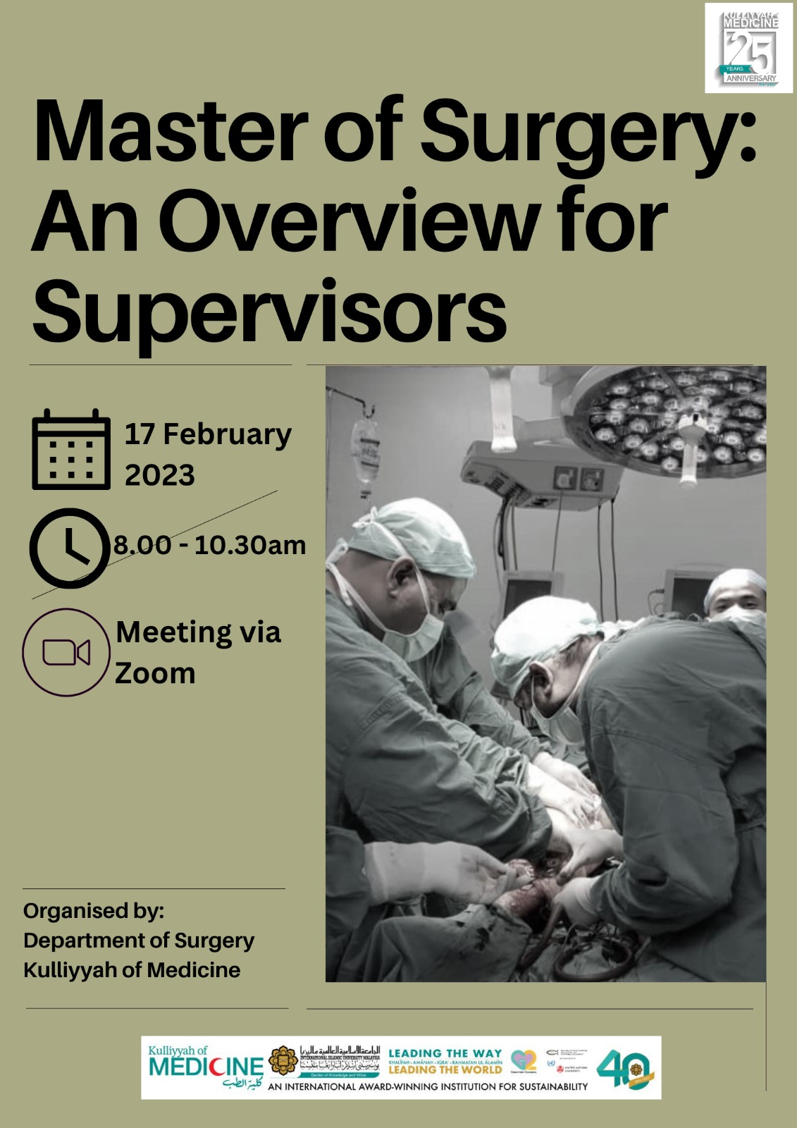 Master of Surgery: An Overview for Supervisors
