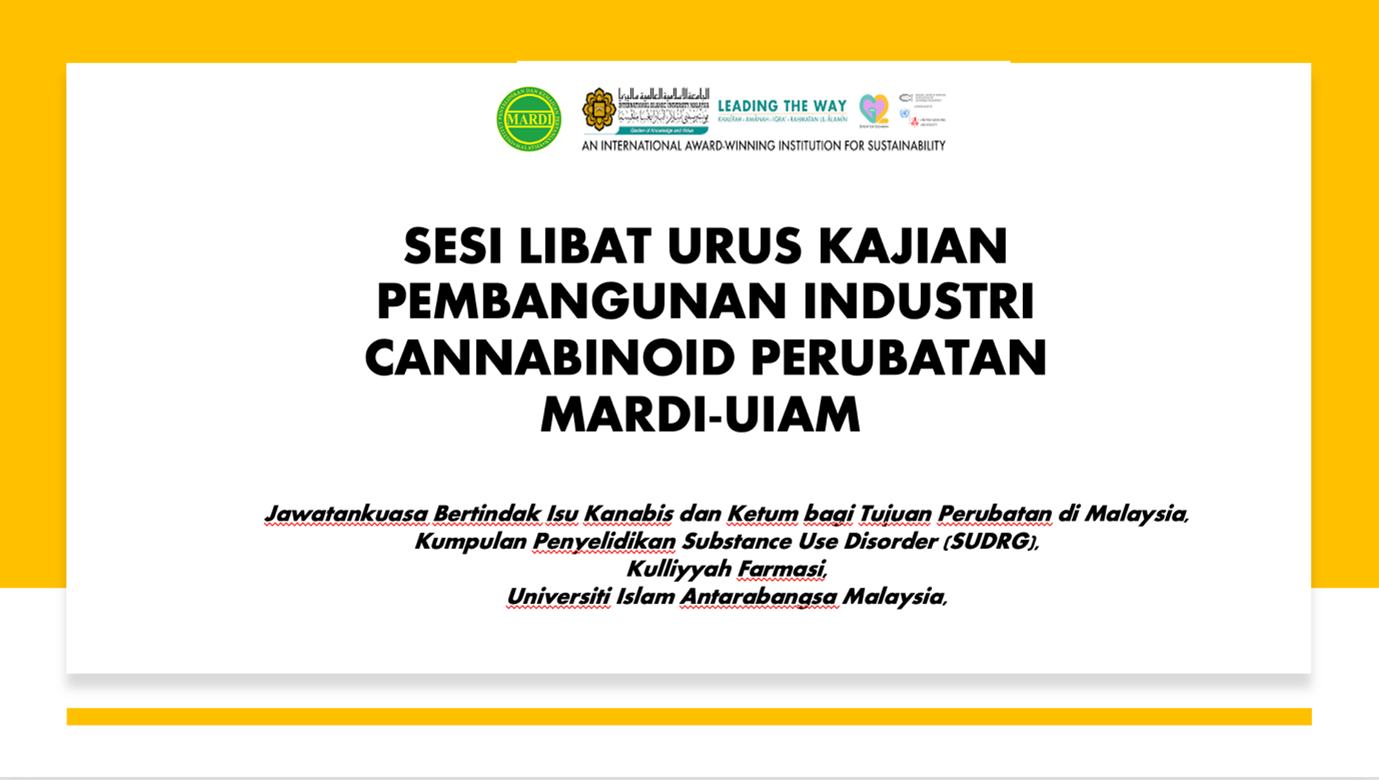 Sesi Libat Urus Kajian Pembangunan Industri Cannabinoid Perubatan MARDI-UIAM