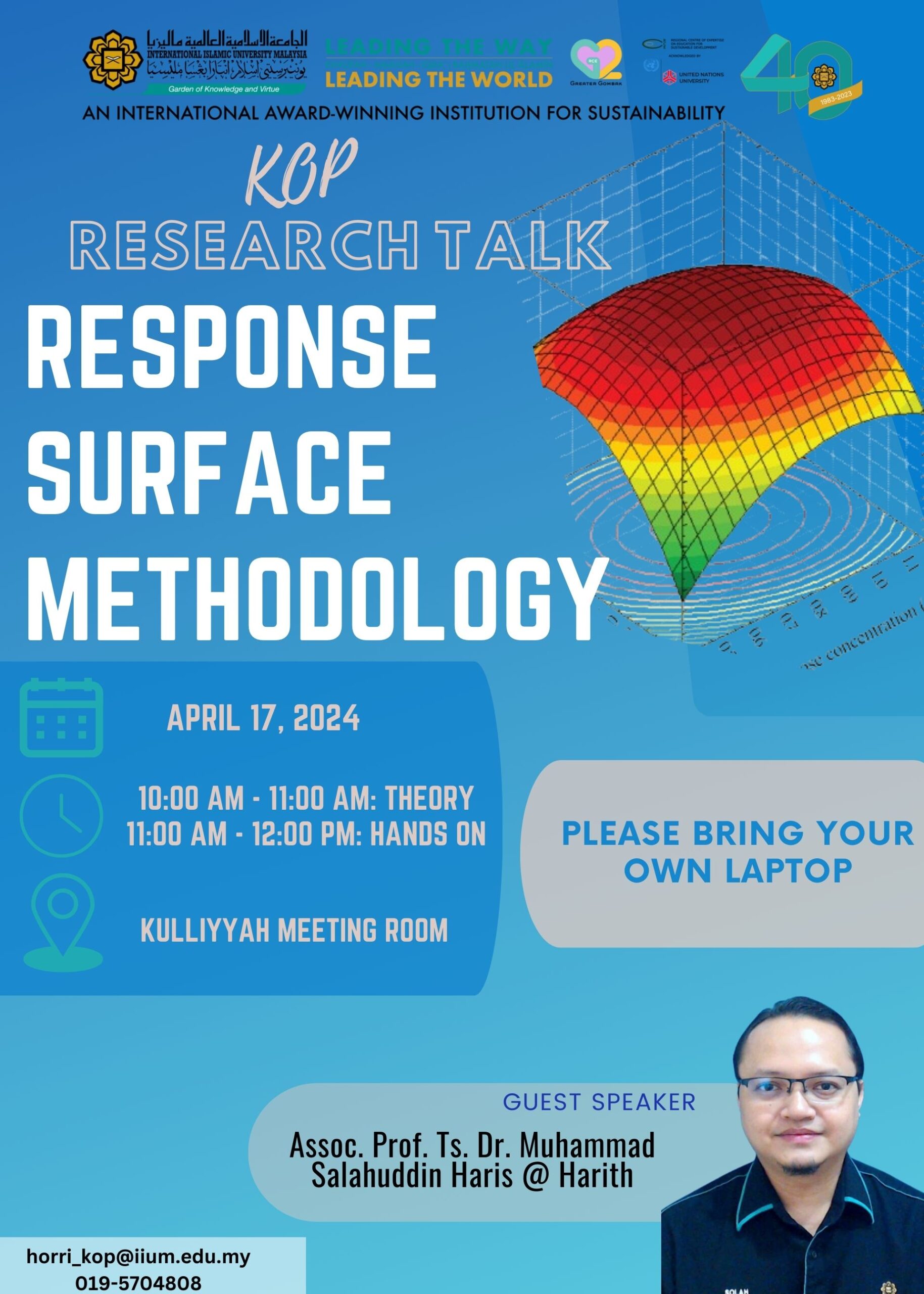 KOP Research Talk – Response Surface Methodology