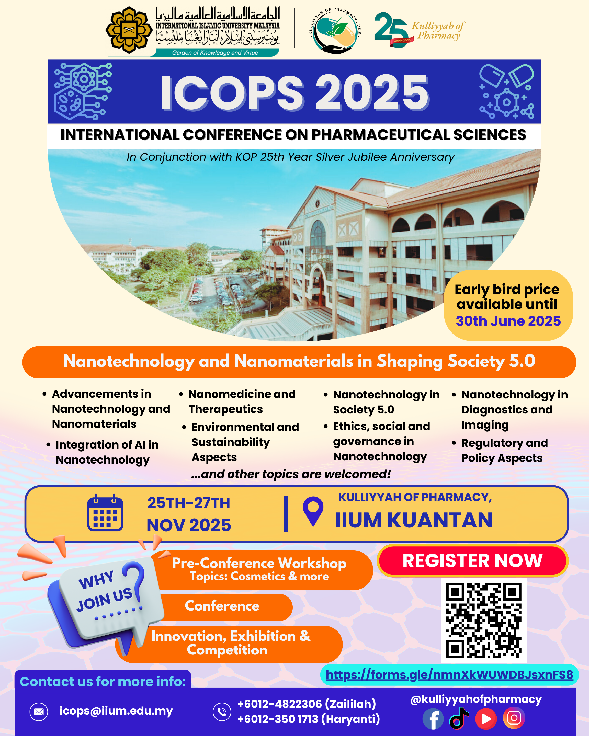 Invitation to Present, Exhibit, and Join the Pre-Conference Workshop at ICOPS 2025