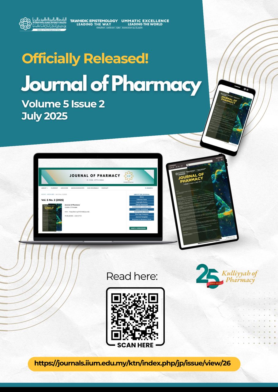 The New Release of Journal of Pharmacy, Volume 5 Issue 2 (2025)