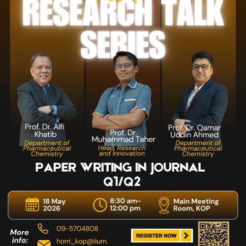 KOP Research Talk Series: Paper Writing in Journal Q1/Q2