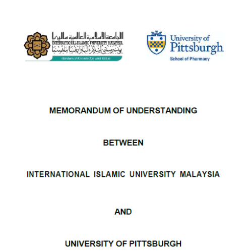 Signed MOU between IIUM and University of Pittsburgh