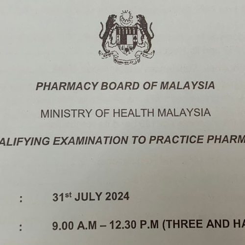 Qualifying Examination to Practice Pharmacy, July 2024