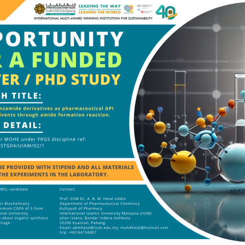 Opportunity for a funded postgraduate study
