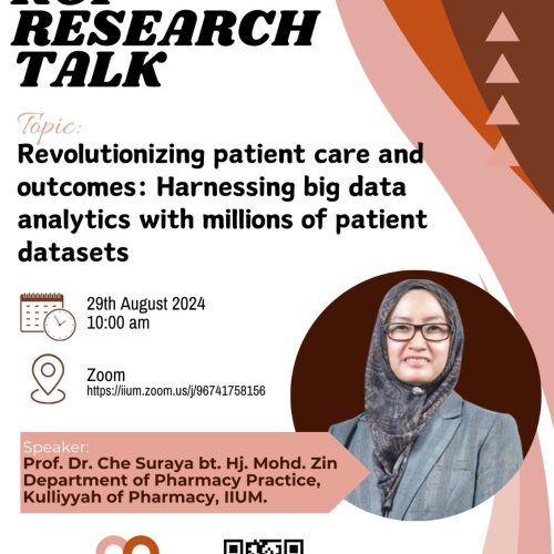 KOP Research Talk on “Revolutionizing patient care and outcomes: Harnessing big dataanalytics with millions of patient datasets”