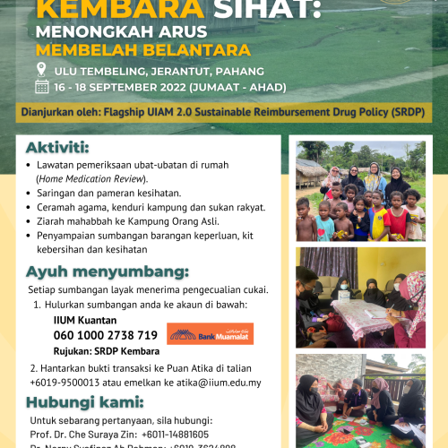 Invitation for Contribution – “Kembara Sihat: Menongkah Arus Membelah Belantara” – Home Medication Review (HMR) Chapter