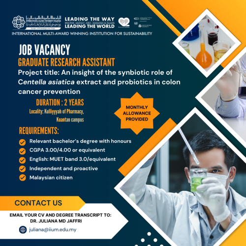 Opportunity for a graduate research assistant