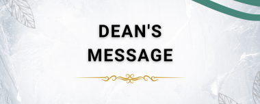 Dean's Message