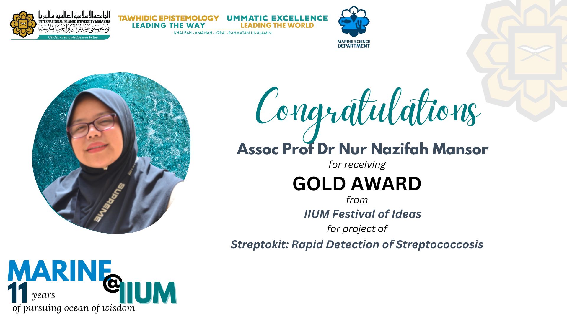 Congrats Nazifah Gold